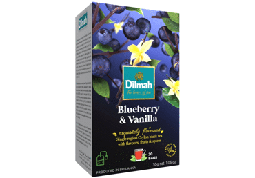 Juodoji arbata DILMAH, mėlynių ir vanilės skonio, 30 g