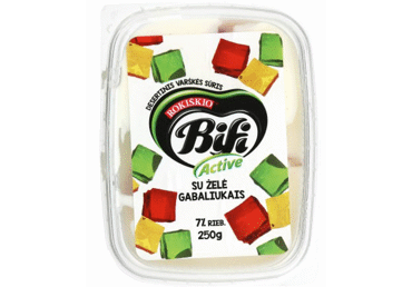 Desertinis varškės sūris BIFI ACTIVE su žele, 250 g Desertinis varškės sūris BIFI ACTIVE su žele, 250 g