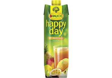 Įvairių vaisių sultys HAPPY DAY (100%), 1 l