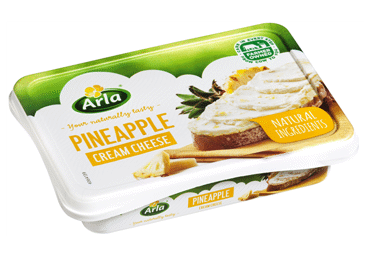 Kreminis ARLA sūris su ananasais, 45% rieb.s.m., 0,15 kg