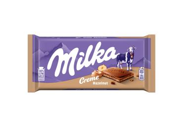 Pieninis šokoladas MILKA su lazdynų riešutų įdaru, 85 g