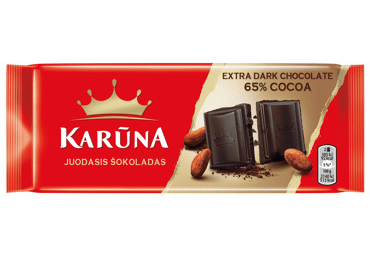 Juodasis šokoladas KARŪNA, 65%, 80 g Juodasis šokoladas KARŪNA, 65%, 80 g