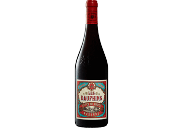 Raudonasis sausas vynas LES DAUPHINS, 750 ml