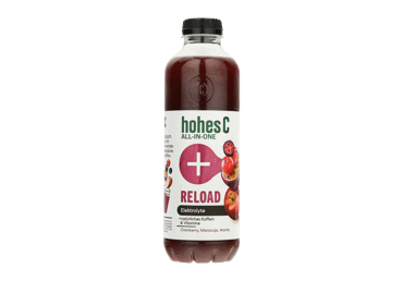 Spanguolių, marakujų, aronijų sulčių gėrimas HOHES C RELOAD, 850 ml