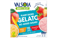 Veganiški valgomieji ledai VALSOIA, braškių ir mangų skonio, 280 g