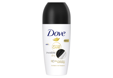 Moteriškas rutulinis dezodorantas DOVE  INVISIBLE, 50 ml