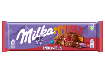 Pieninis šokoladas MILKA CHOCO JELLY su želės gabaliukais, 250 g