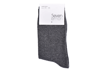 Moteriškos kojinės SEVEN LEMON, dydis 40-42, pilkos, 1 pora, 1 vnt.
