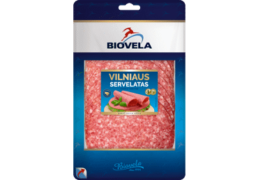 Karštai rūkytas VILNIAUS servelatas, a. r., 100 g