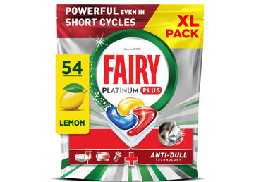 Automatinių indaplovių kapsulės FAIRY Platinum+ Lemon, 54vnt
