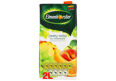Įv. vaisių sulčių gėrimas ELMENHORSTER su vitaminais (20%), 2 l