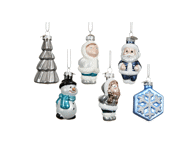 Stiklinis Kalėdų eglės žaisliukas, 5.7x3.6x7.8 cm