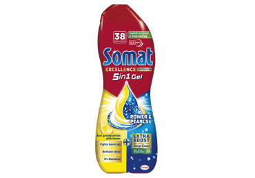 Indaplovių gelis SOMAT Excellence 5in1 Lemon, 38 skalbimai