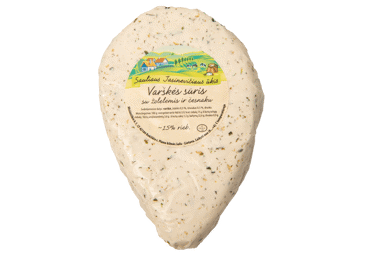 S. JASINEVIČIAUS varškės sūris su žolelėmis, česnakais, 15 %, 1 kg