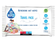 Drėgnosios servetėlės GOWIPES UNIVERSAL, 40 vnt., 40 vnt.