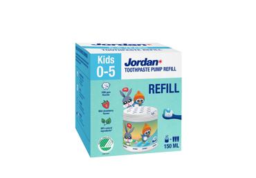JORDAN Kids, dantų pastos su dozatoriumi papildymas, 0-5 metai, 150 ml - 1
