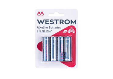 Elementai WESTROM AA, LR6, 1,5 V, 4 vnt., 4 vnt.
