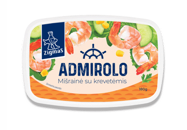 ADMIROLO mišrainė su krevetėmis ZIGMAS, 180 g - 1