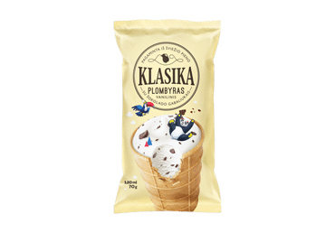 Vanilinis plombyras KLASIKA su šokolado gabaliukais, 120 ml