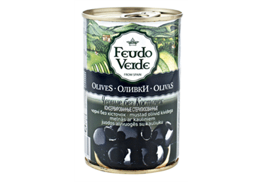 Juodosios alyvuogės FEUDO VERDE be kauliukų, 300 g Juodosios alyvuogės FEUDO VERDE be kauliukų, 300 g