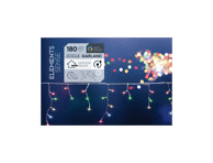 Sujungiama elektrinė lauko ir vidaus girlianda, 180 LED, 1 vnt., spalvota; 6,3m