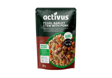 Kiaulienos troškinys su perlinėmis kruopomis ACTIVUS, 280 g
