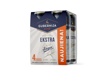Alus GUBERNIJA EKSTRA LAGER (4 vnt. pakuotė), 2.27 l