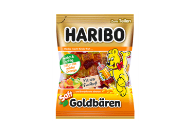 Guminukai HARIBO su sultimis (AUKSINIAI MEŠKUČIAI), 175 g