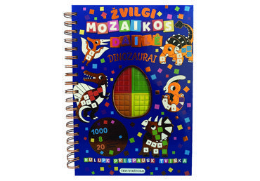 Knyga DINOZAURAI. ŽVILGI MOZAIKOS DAILĖ