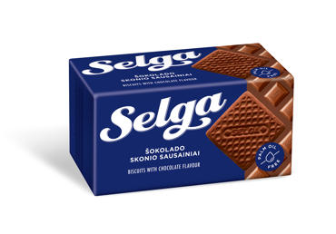 Sausainiai SELGA, šokolado skonio, 180 g