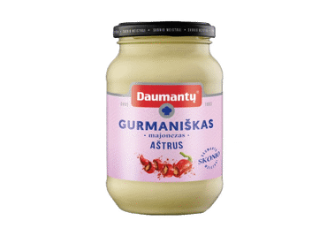 \tDAUMANTŲ GURMANIŠKAS majonezas, aštrus, 60 % rieb., 400 g