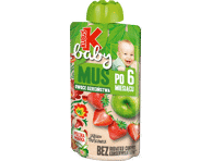 Obuolių ir braškių tyrelė su vitaminu C nuo 6 mėn., Kubuš baby, 120g