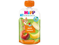 Ekologiška obuolių, bananų tyrelė HIPP (nuo 4 mėn.), 100 g