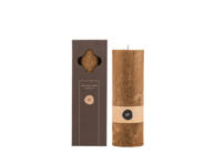 Kvepianti palmių vaško žvakė ruda CANDLE FAMILY, 16 cm