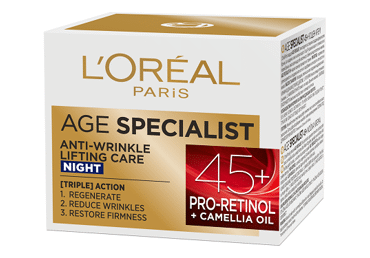 Naktinis veido kremas L'OREAL AGE SPECIALIST 45+, 50 ml