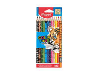 Spalvoti pieštukai ColorPeps Animal, 12 spalvų