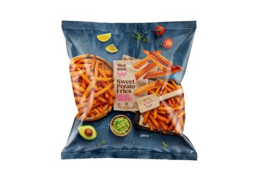 Šaldytos valgomųjų batatų lazdelės WELL DONE, 450 g
