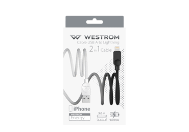 Laidas USB-A to Lightning WESTROM, 3 m