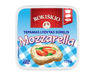Tepamasis lydytas sūrelis ROKIŠKIO MOZZARELLA, 23 % rieb., 175 g