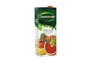 Įvairių vaisių sulčių gėrimas ELMENHORSTER su vitamin. (20%), 1,5 l