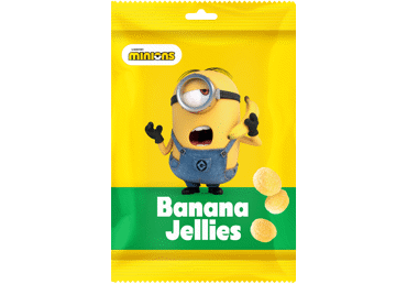 Želė saldainiai MINIONS, bananų skonio, 150 g - 2