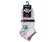 Moteriškos bambukinės trumpos kojinės, FRIENDS, 35–38, įvairių spalvų, 3 poros