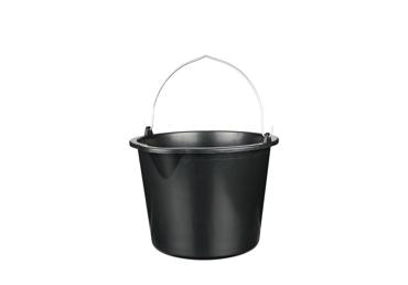 Plastikinis kibiras 12l, juodas,MTM