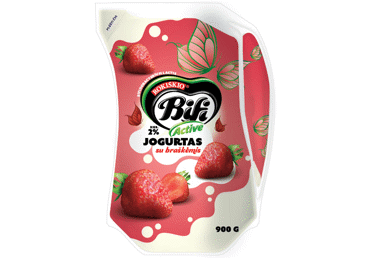 Jogurtas BIFI ACTIVE su braškėmis, 2 % rieb., 900 g