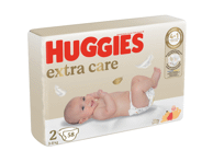 Sauskelnės HUGGIES EXTRA CARE 2, 3-, 58 vnt., 6 kg