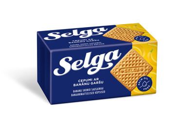 Sausainiai SELGA, bananų skonio, 180 g