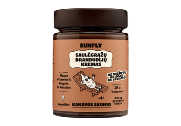Saulėgrąžų sviestas SUNFLY COCOA, 330 g