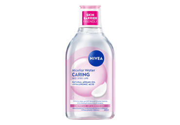 NIVEA odą tausojantis micelinis vanduo su aminorūgštimi ir migdolų aliejumi sausai odai, 400 ml