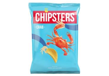 Bulvių traškučiai CHIPSTER'S, krabų skonio, 120 g