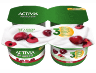 Jogurtas su vyšniomis ACTIVIA, 4 x 120 g, 2,9 % rieb., 480 g